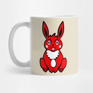 Red Colored Easter Bunny Mug